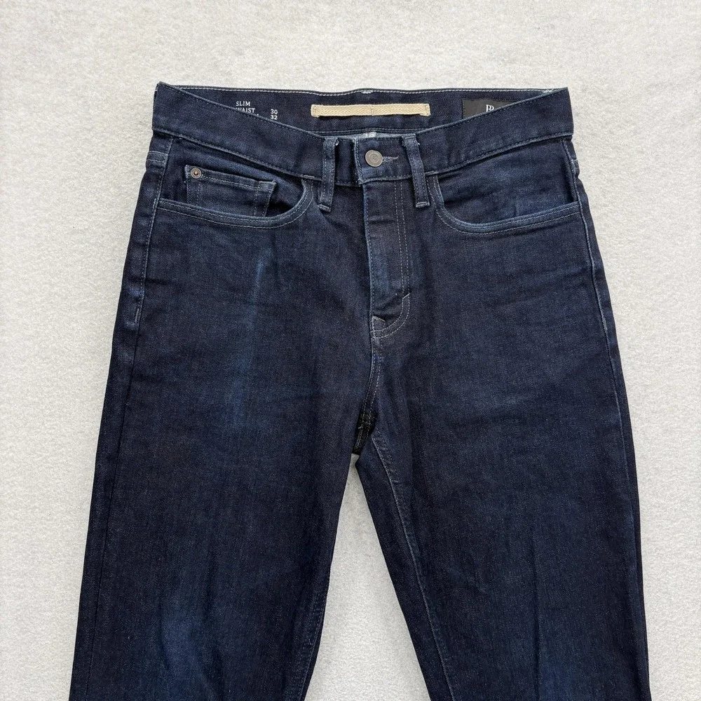 Banana Republic Travel Jeans Mens 30x32 Blue Dark Slim Tapered Stretch Denim